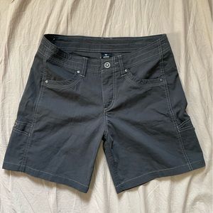 Kuhl Shorts Free Range Hiking Womens Shorts Camping Cargo Size 6 Gray/Charcoal